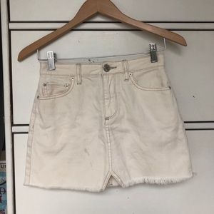 Off White Urban Outfitters Denim Skirt